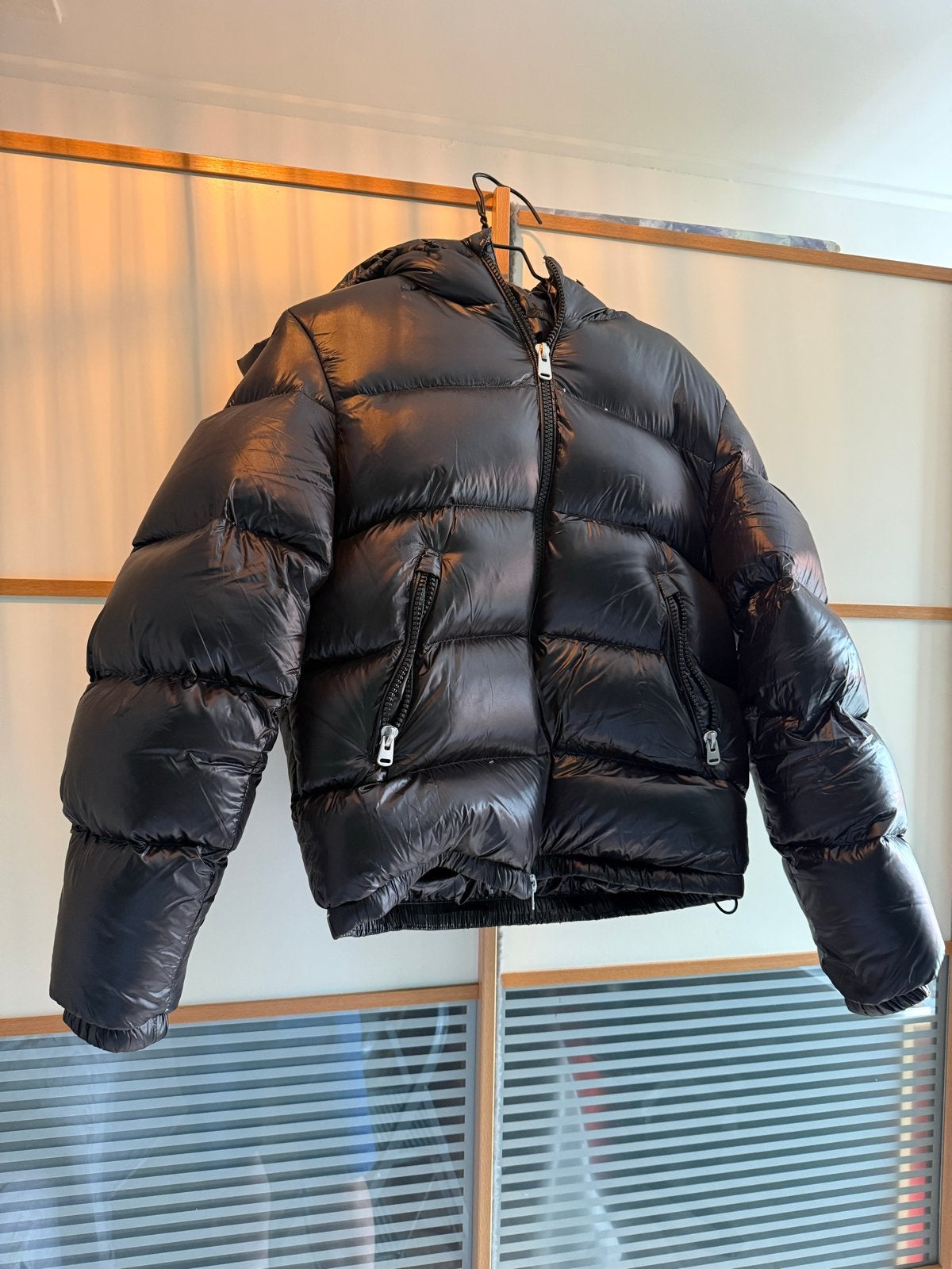 Zwarte Zara Puffer Jas - Maat S, Kleding | Heren, Ophalen of Verzenden, Zo goed als nieuw, Zwart