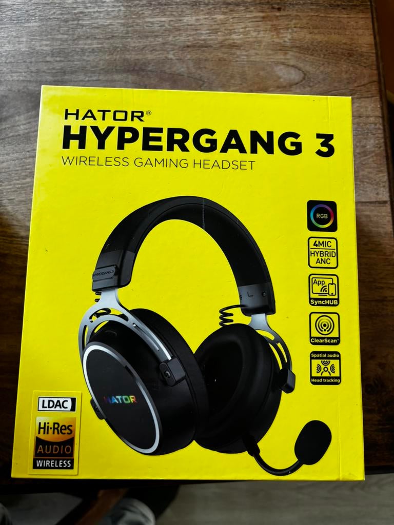 Hator Hypergang 3 Wireless, Computers en Software, Headsets, Ophalen of Verzenden, Gaming headset, Zo goed als nieuw, Over-ear