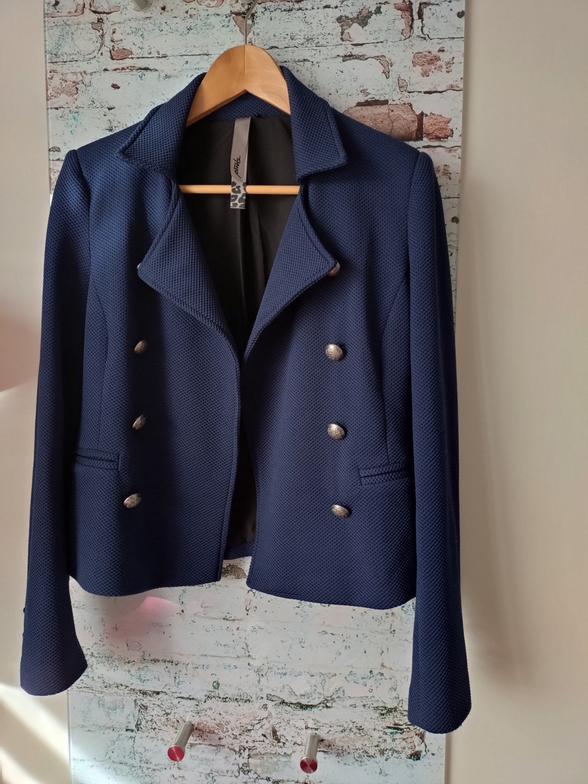 Donkerblauw Jasje van Poools- Maat 40, Kleding | Dames, Maat 38/40 (M), Blauw, Ophalen of Verzenden, Zo goed als nieuw