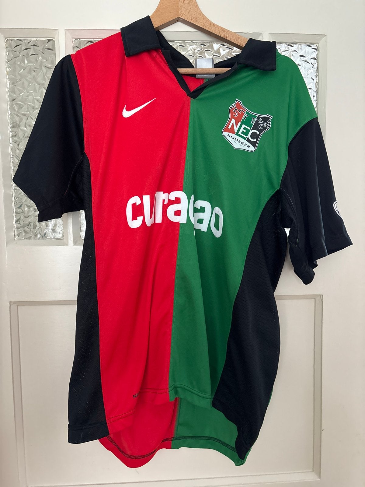 NEC Nijmegen voetbalshirt El-Akchaoui matchworn Europees, Ophalen of Verzenden, Voetbal, Gedragen, Meerkleurig