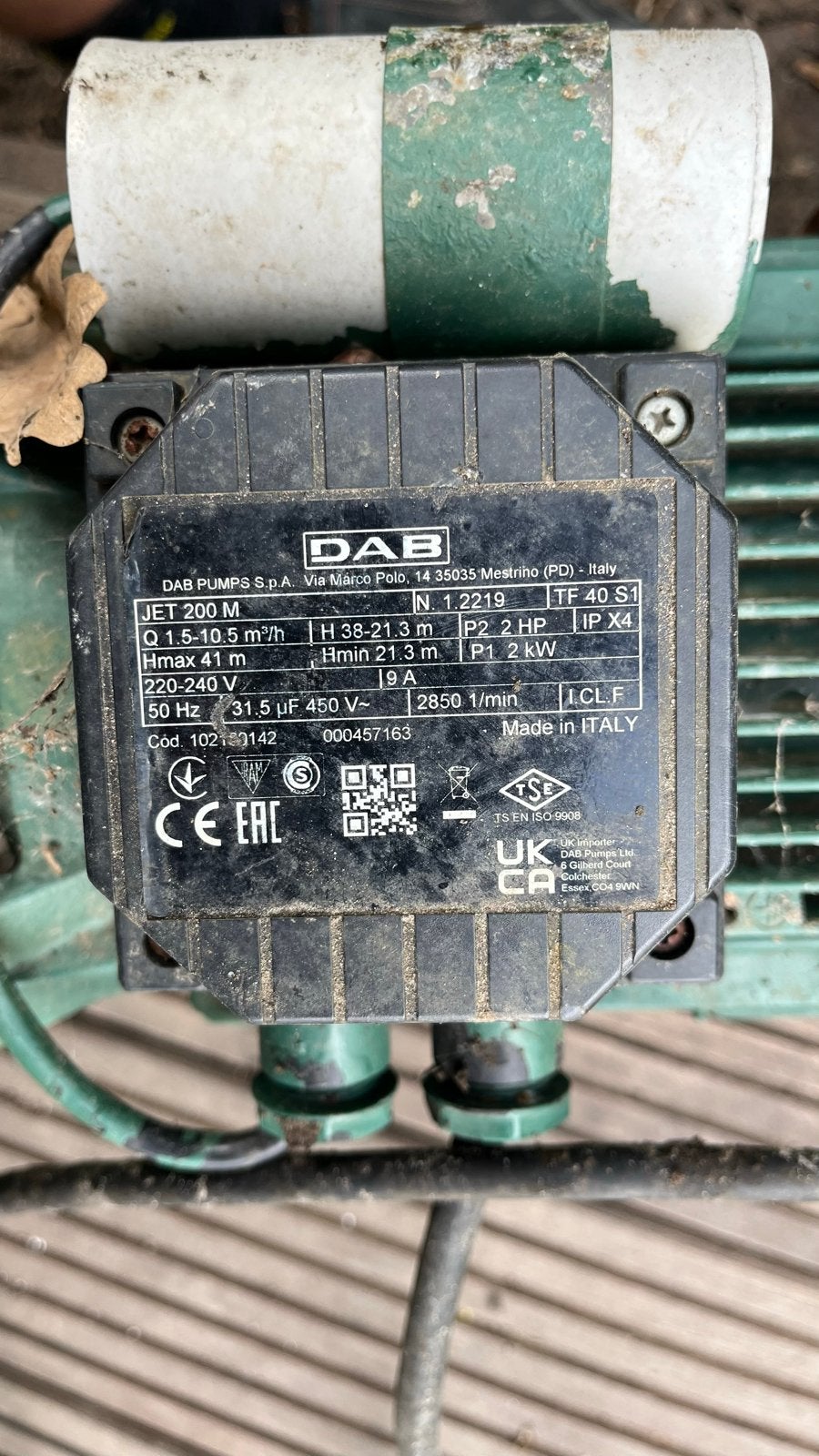 DAB JET 1200 M Bronpomp 230V - Krachtige Waterpomp, Ophalen, Gebruikt, Elektrisch, Bronpomp
