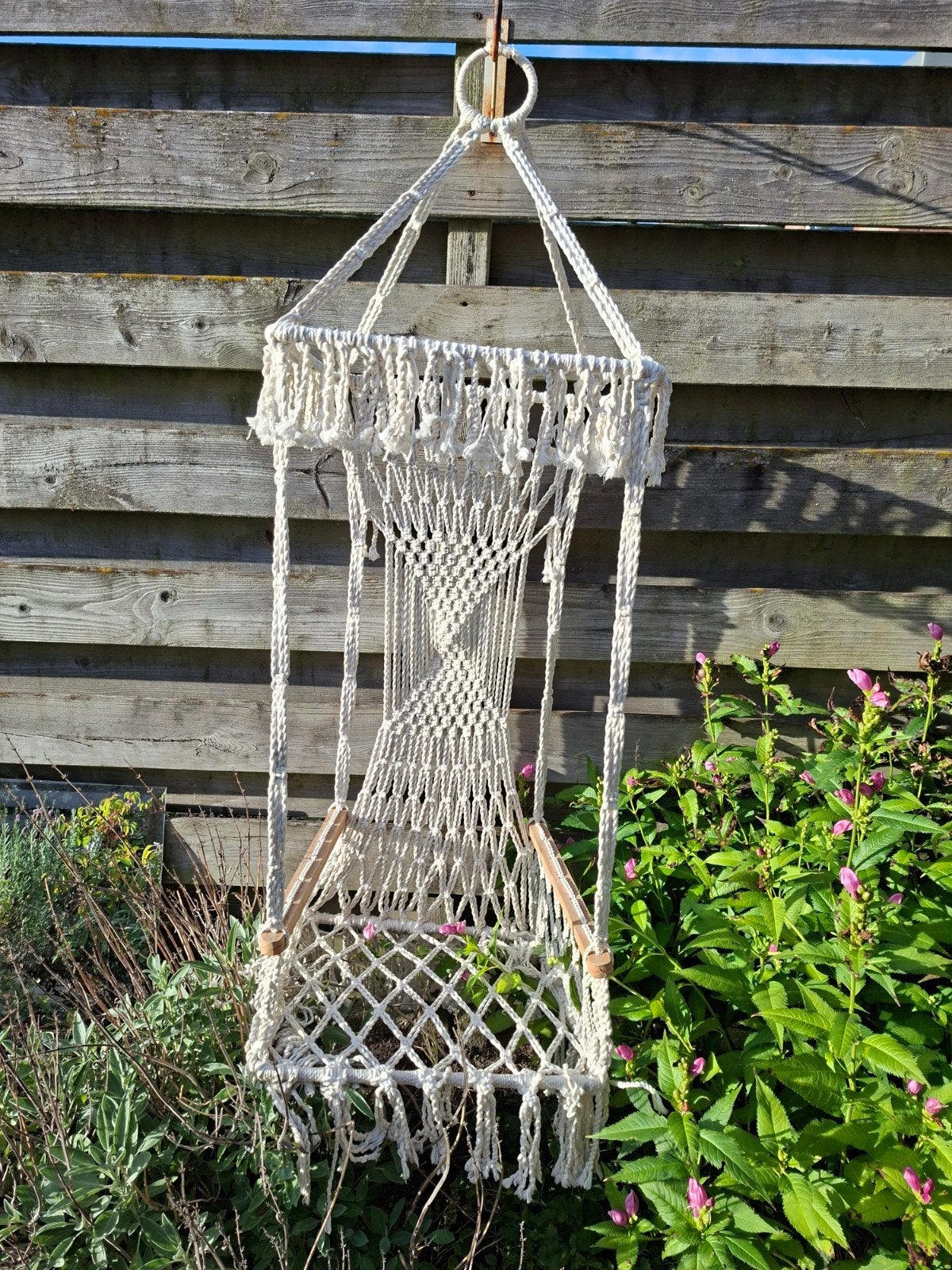 Handgemaakte macramé hangstoel uit Cuba, Ophalen, Zo goed als nieuw, Overige kleuren, Eén