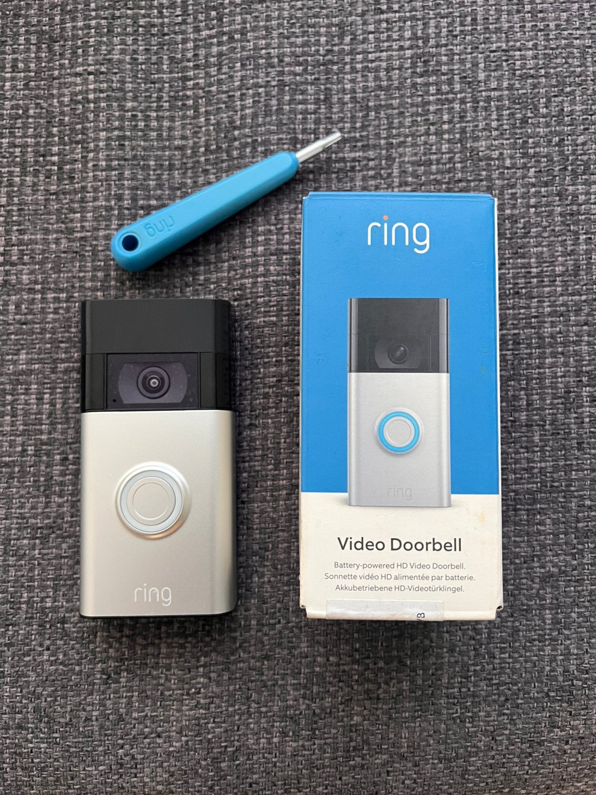 Ring Video Doorbell met doos & gereedschap - werkt perfect, Ophalen of Verzenden, Zo goed als nieuw