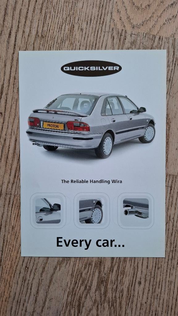 Proton Wira Quicksilver leaflet 2002 (UK), Boeken, Ophalen of Verzenden, Gelezen, Overige merken