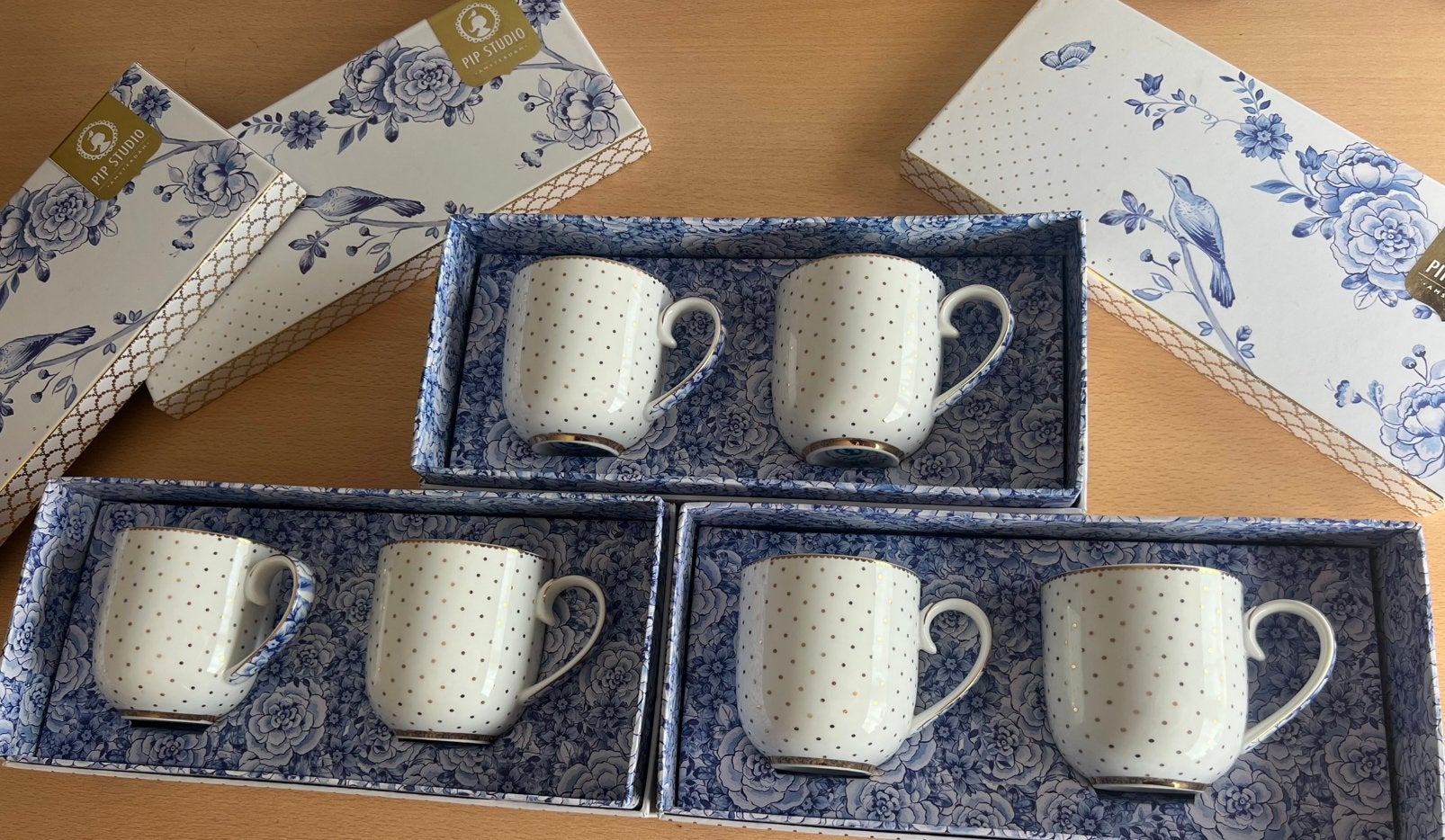 Pip studio Royal White - 6 mokken, Ophalen, Pip Studio, Nieuw, Delftsblauw