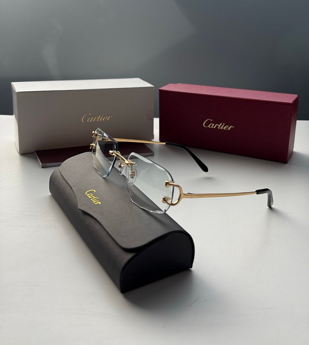 ACTIE! cartier zonnebril MEEKLEUREND picadilly diamond cut, Zwart, Nieuw, Bril, Ophalen