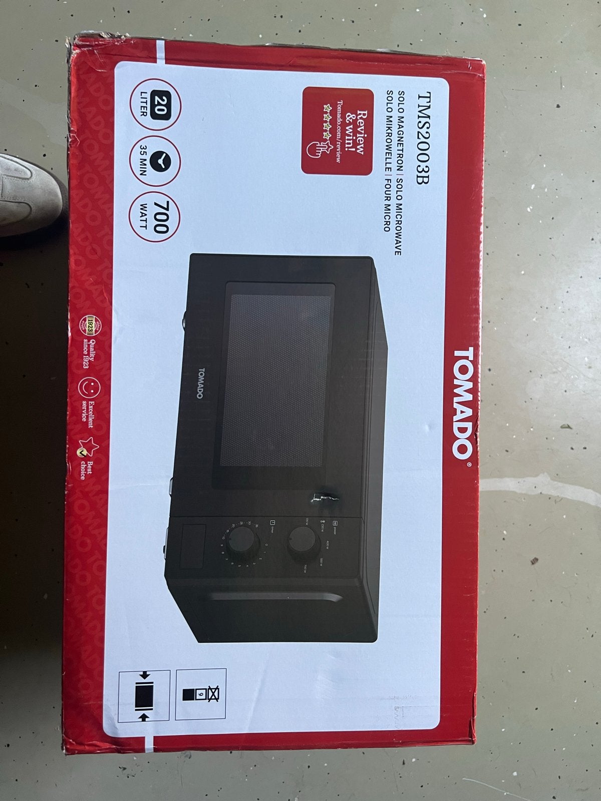 Tomado Magnetron 700W - Nieuw in doos, Ophalen, Nieuw, Vrijstaand, Magnetron