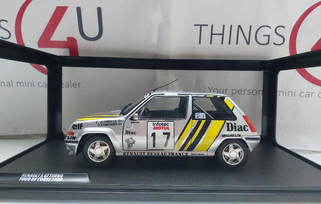 Solido 1:18 Renault 5 GT Turbo No.17, Tour de Corse 1989, Ophalen of Verzenden, Nieuw, Auto, Solido