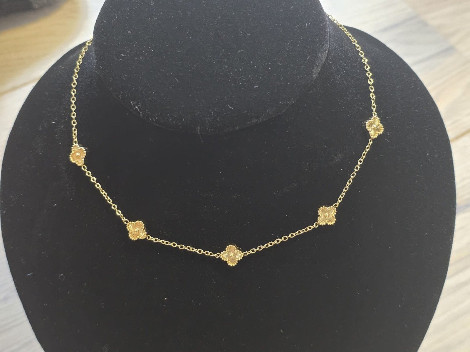 Kleine Klaver 4 Ketting - Goud, Zwart Goud, Wit Goud, Met hanger, Nieuw, Ophalen of Verzenden, Goud