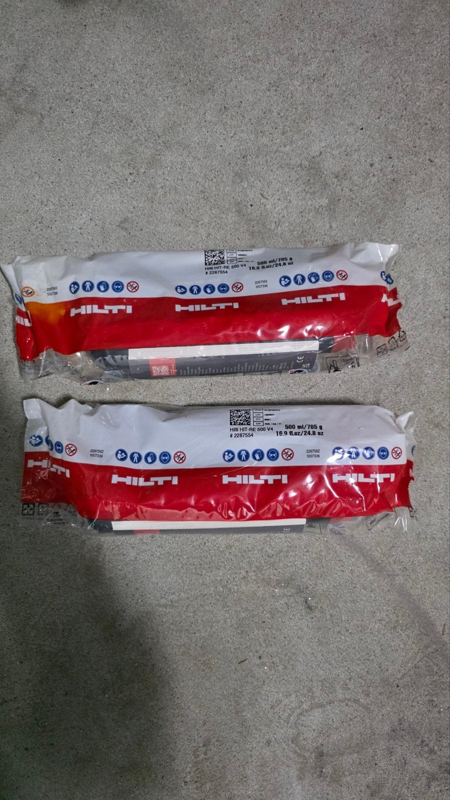 Hilti HIT-RE 500 V4 Injectiemortel (2 stuks), Doe-het-zelf en Verbouw, Ophalen of Verzenden, Nieuw, Overige typen, Hilti
