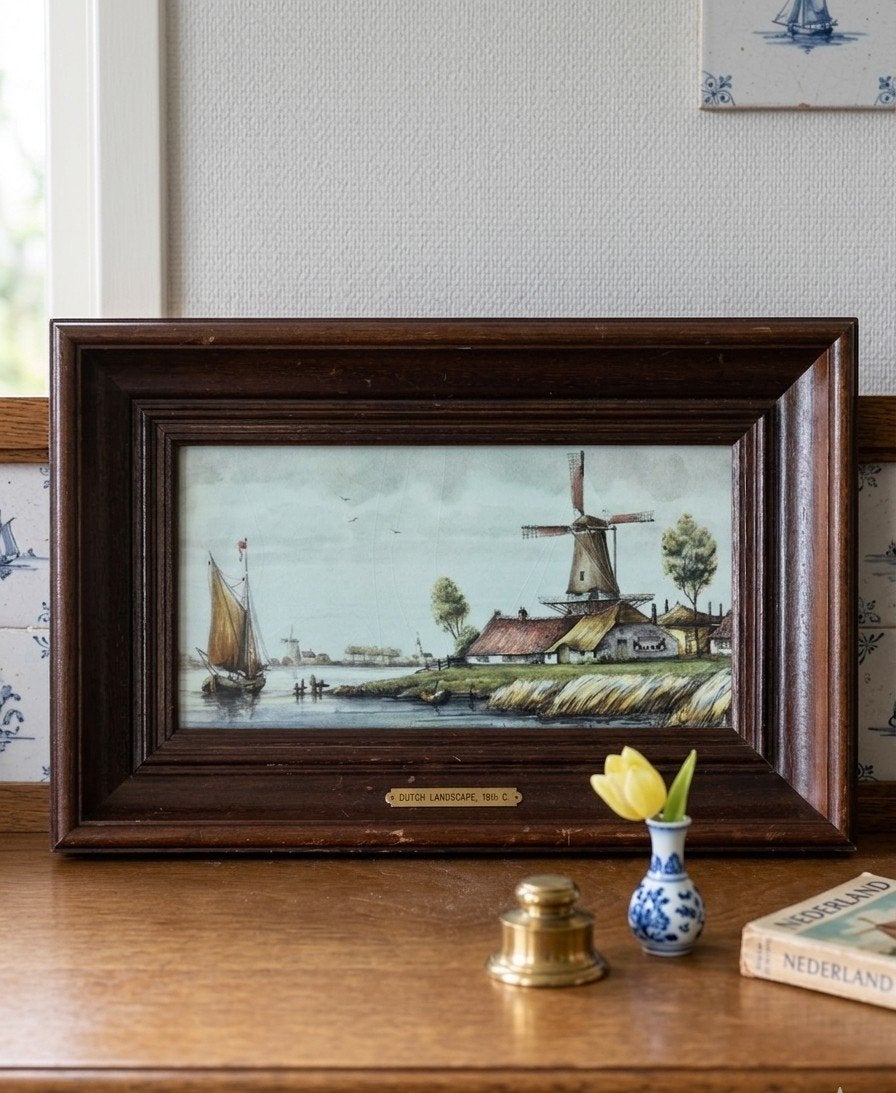 Westraven Delft tableau vintage, Antiek en Kunst, Kunst | Schilderijen | Klassiek, Verzenden