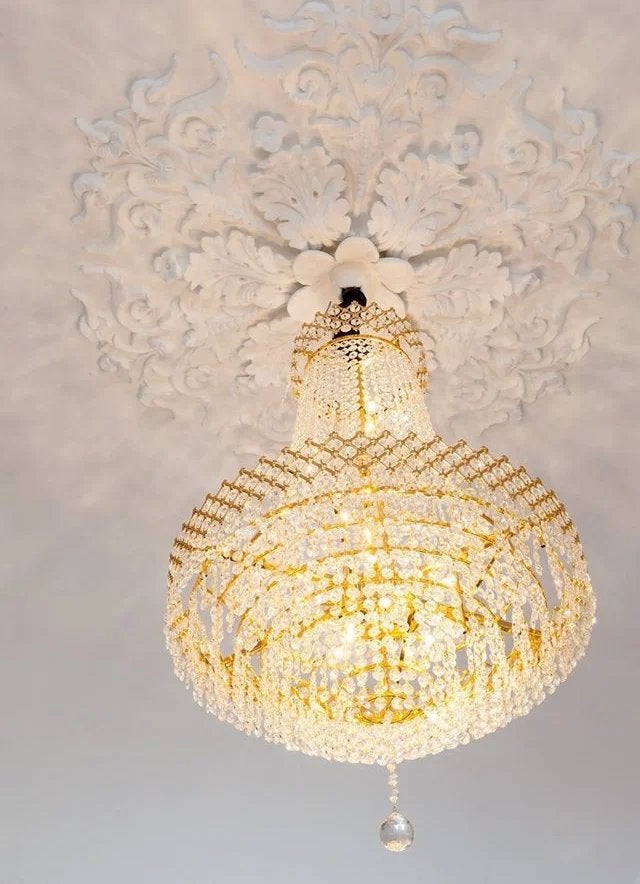 Kristal Zakkroonluchter 80 cm ZILVER /Goud Wij gaan stoppen, Ophalen of Verzenden, Nieuw