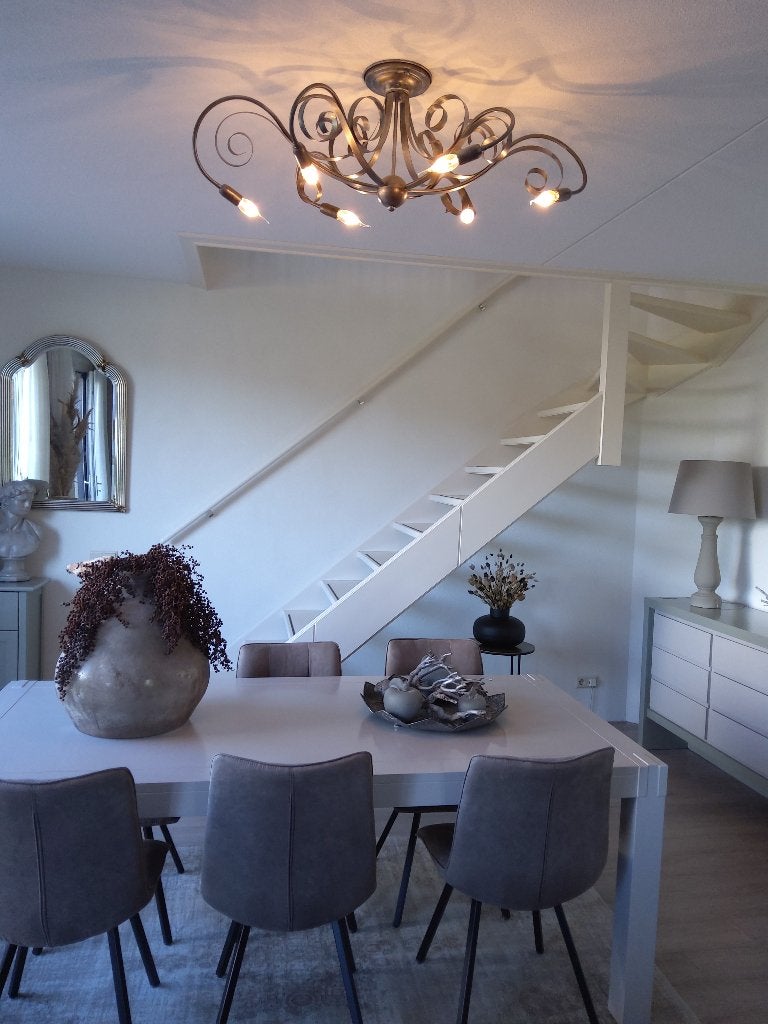 Plafond lamp , fraaie uitvoering., Ophalen, Zo goed als nieuw, Metaal, E14 (klein)