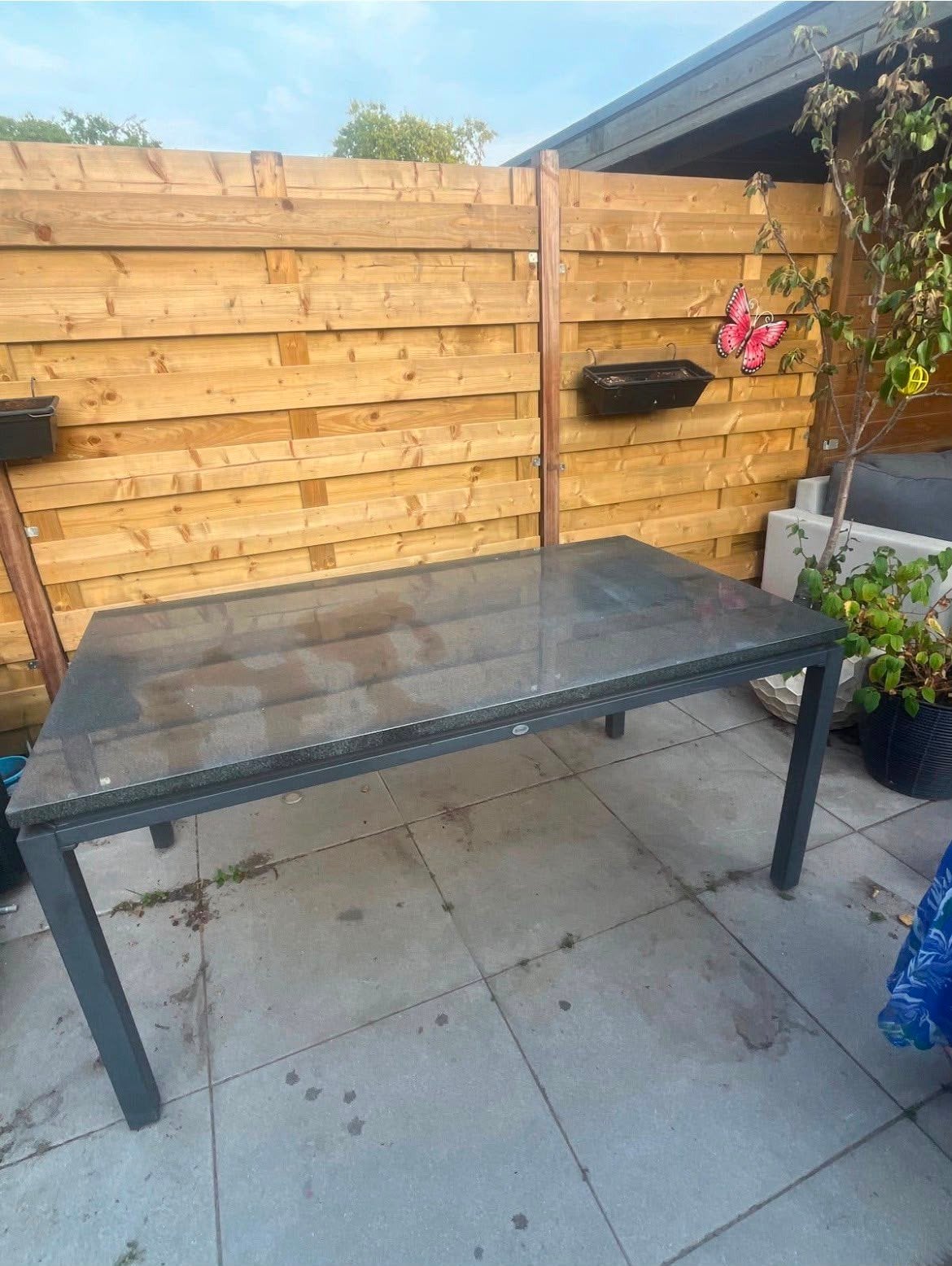 Hartman tuintafel 90x160 cm, Tuin en Terras, Tuintafels, Ophalen, Gebruikt, Rechthoekig, Overige materialen