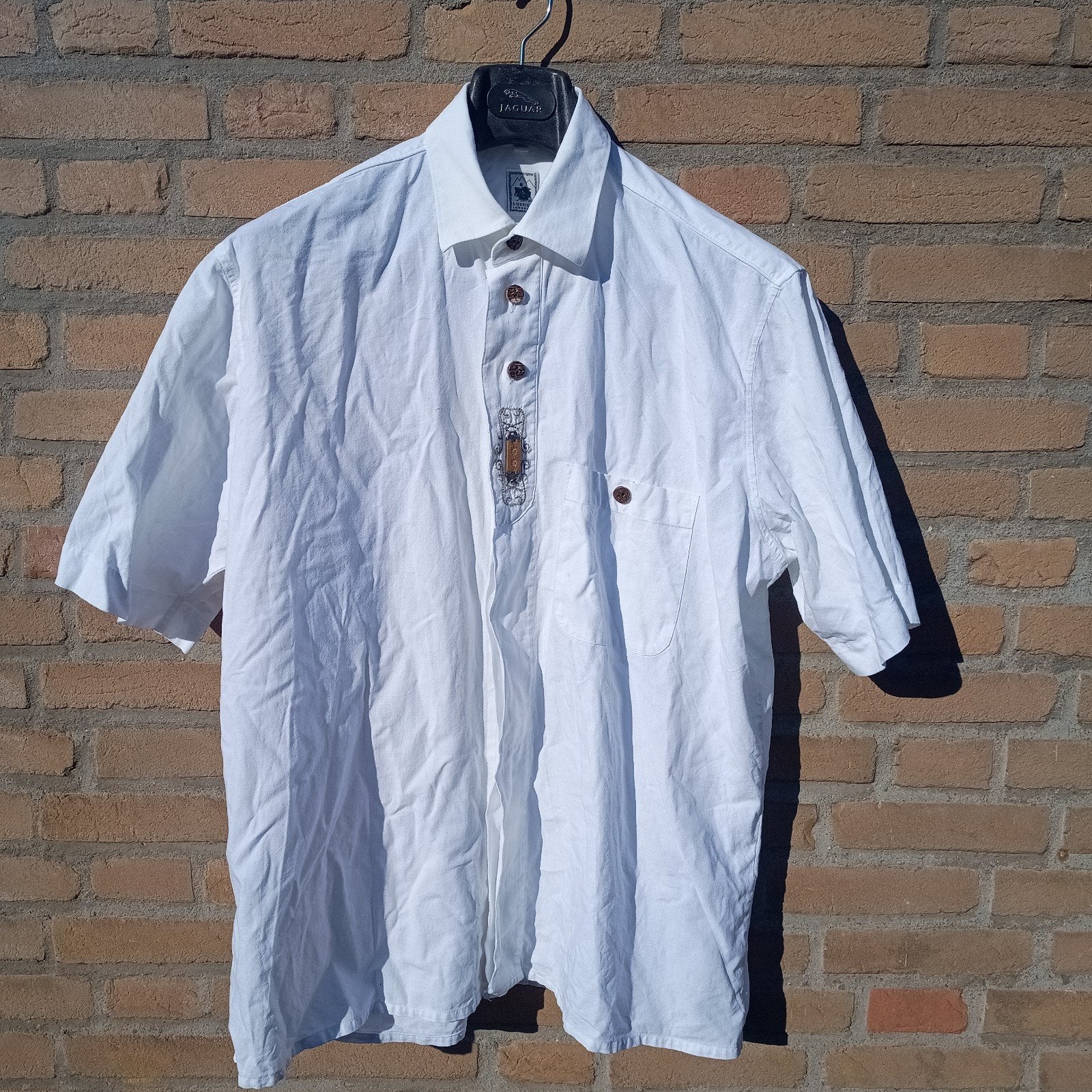 Tiroler 41 trachten overhemd Allpenand Landhaus Oktoberfest, Kleding | Heren, Ophalen of Verzenden, Gedragen, Maat 52/54 (L)