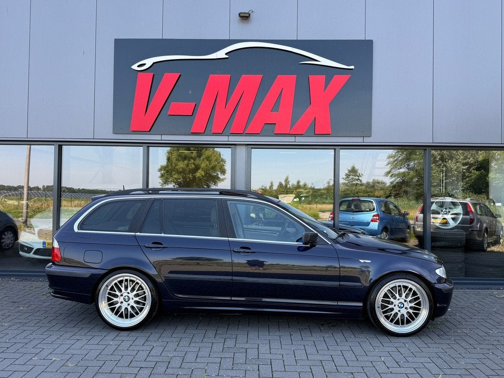 BMW 330i AUT H/Kardon Xenon Dak Stoelvw Leer Memory Trekhaak, Auto's, BMW, Automaat, Gebruikt, Beige, Blauw
