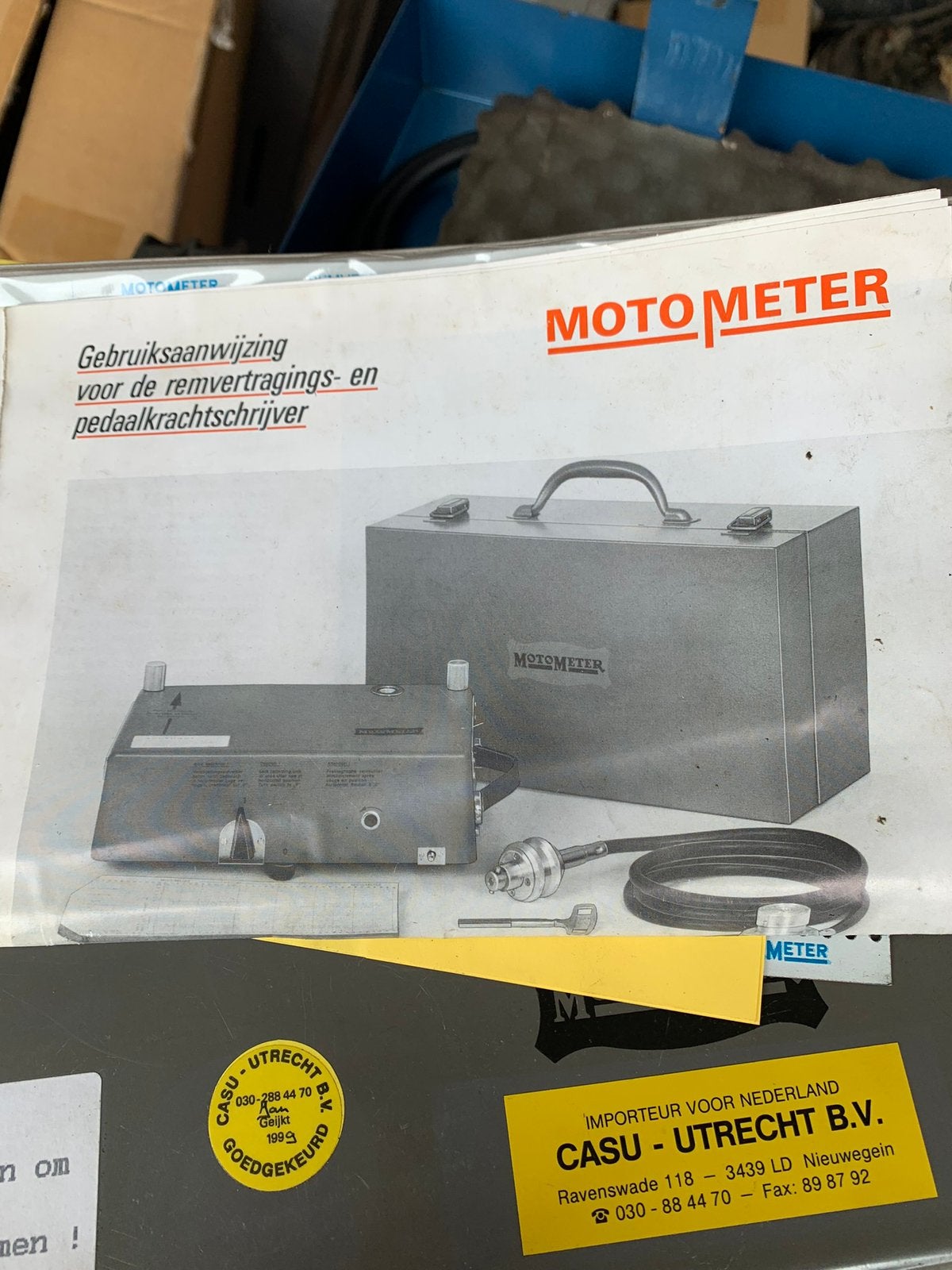 Motometer remmen tester, Ophalen