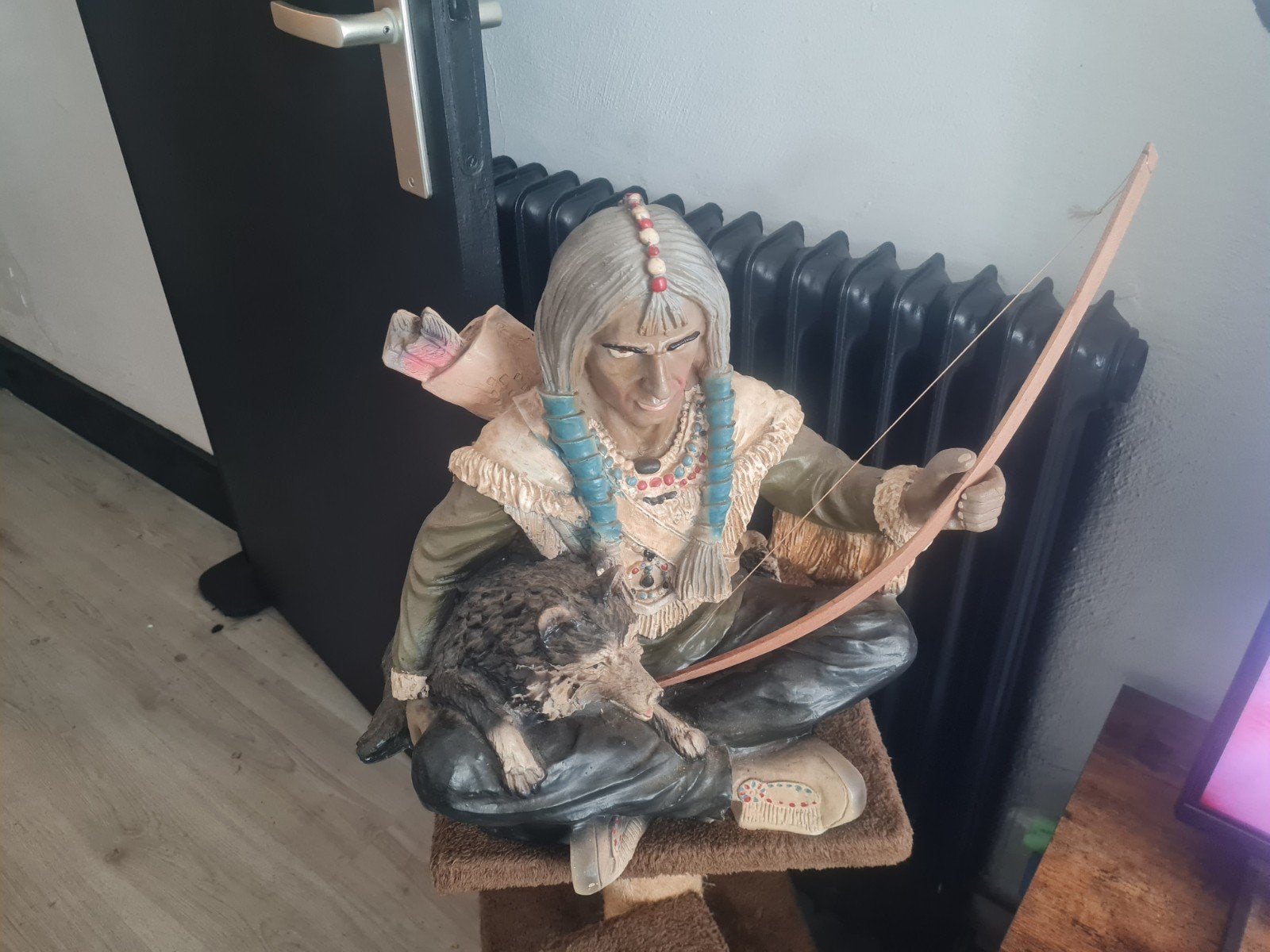 Mooi. Indiaan  met wolf beeld, Ophalen of Verzenden, Zo goed als nieuw
