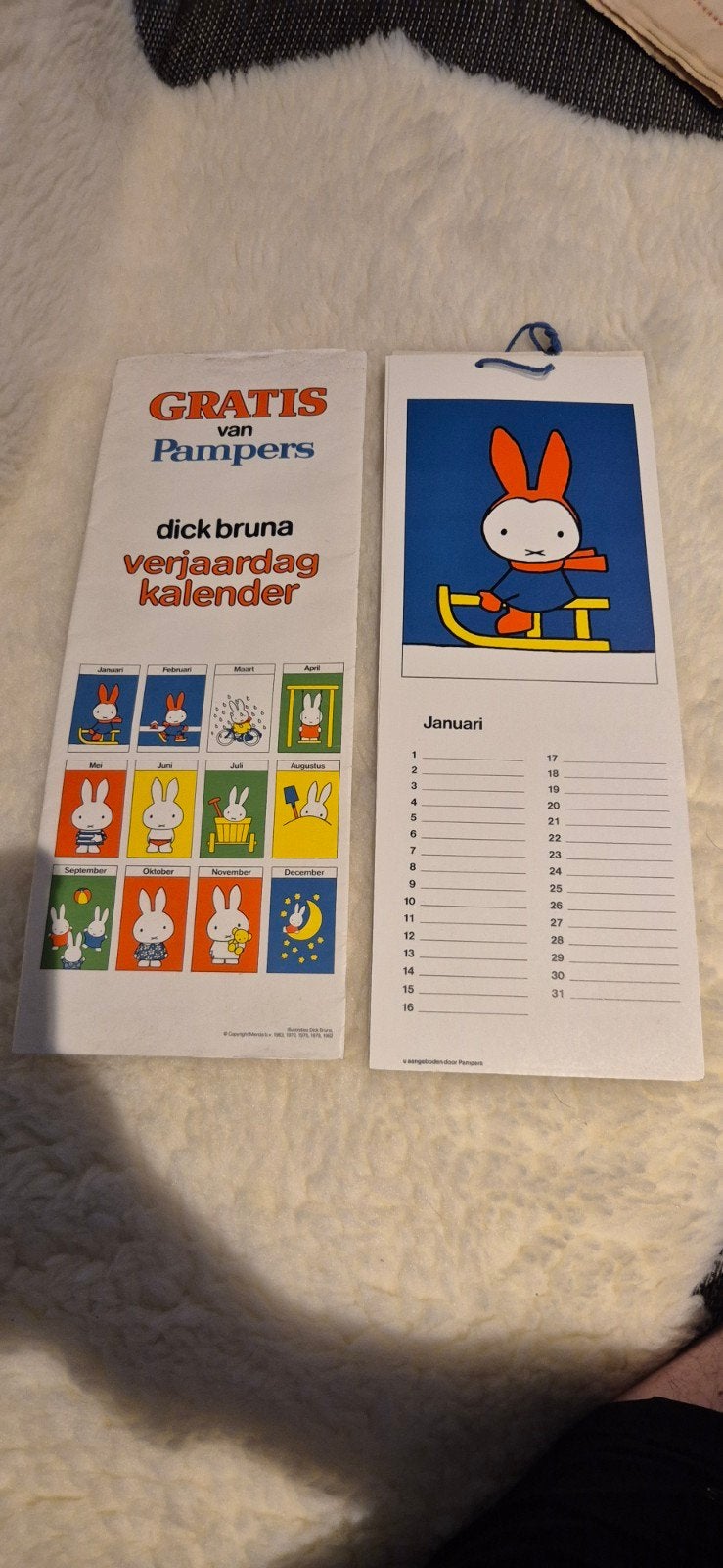 Dick bruna nijntje kalender 1982 uitgebracht, Diversen, Kalenders, Ophalen of Verzenden, Maandkalender