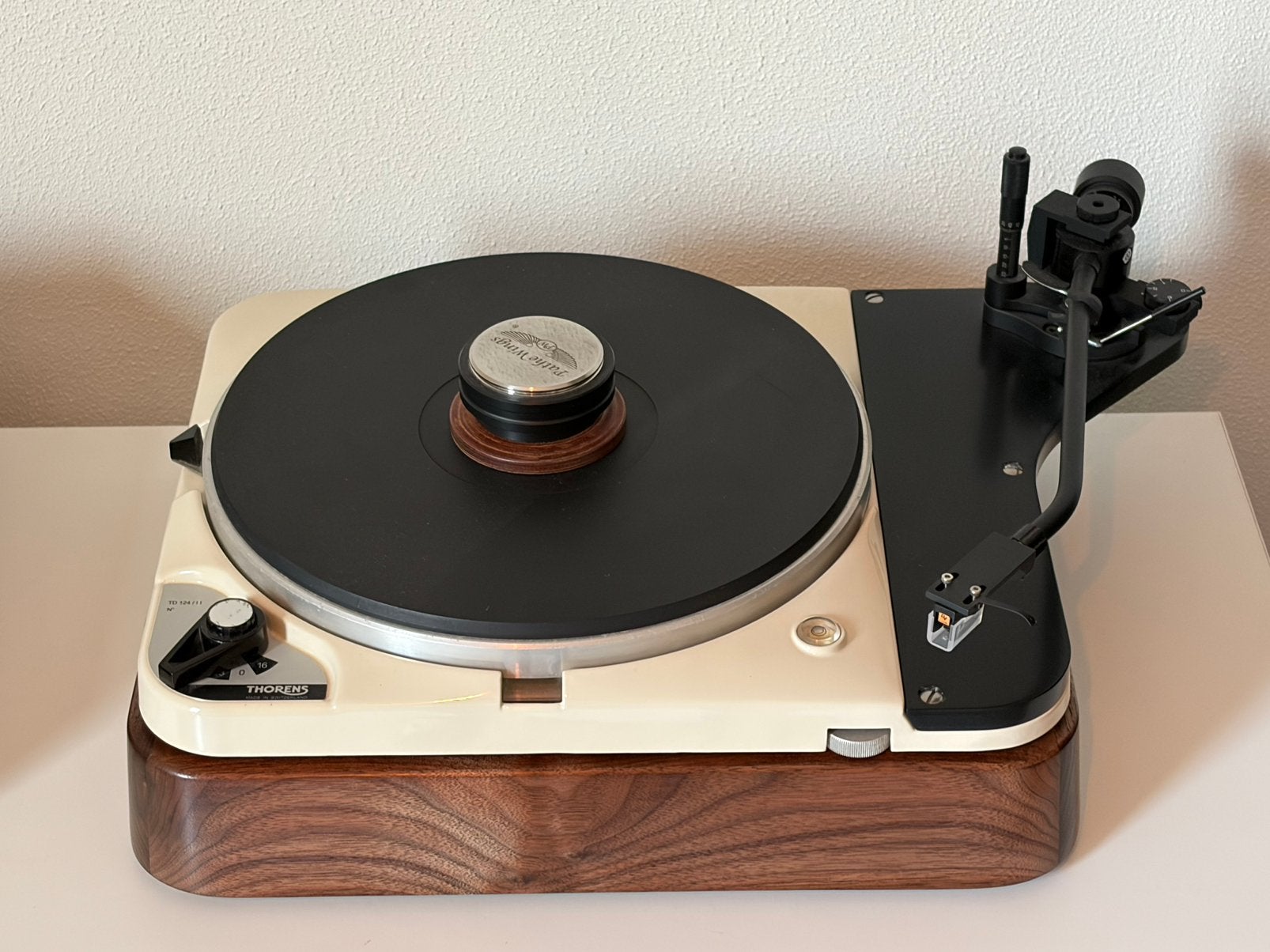Thorens TD124 plinth Noten, Ophalen of Verzenden, Nieuw, Thorens