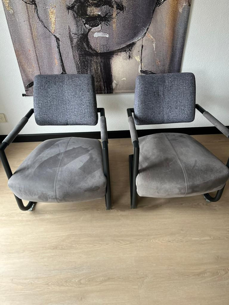2 fauteuils van het merk xooon, Huis en Inrichting, Stoelen, Gebruikt, Twee, Stof, Grijs, Ophalen