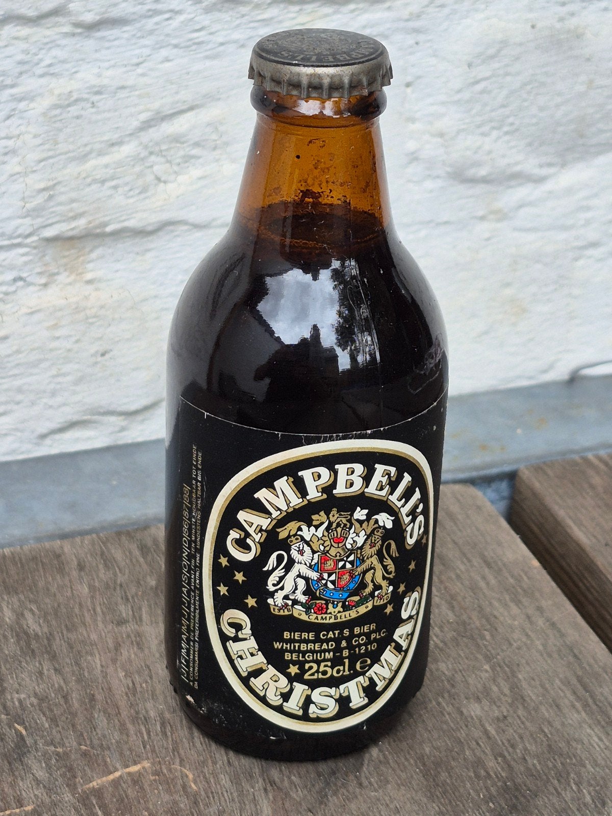 Vintage jaren 80 Campbell's Christmas ongeopend, Verzamelen, Biermerken, Ophalen of Verzenden, Flesje(s), Overige merken