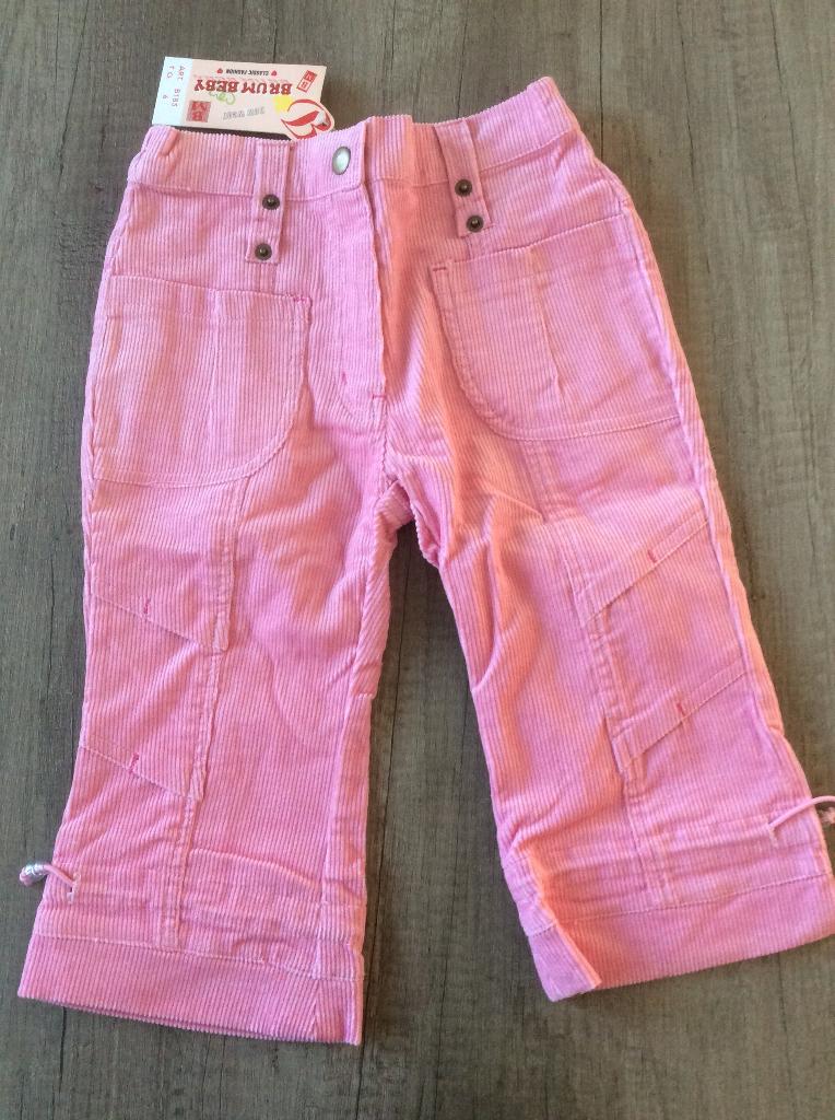 Nieuw half lange rib broek maat 6 = 110/116, Kinderen en Baby's, Broek, Meisje, Brum beby, Nieuw