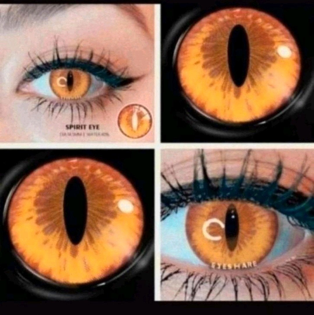 Nieuwe Spirit Eye softlenzen voor een unieke oogopslag., Ogen, Nieuw, Oranje, Ophalen of Verzenden