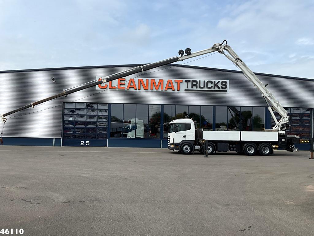 Scania R 144 8x4 Retarder MKG 55 Tonmeter Dachdecker Kran, Achterwielaandrijving, 529 pk, Diesel, 2 stoelen