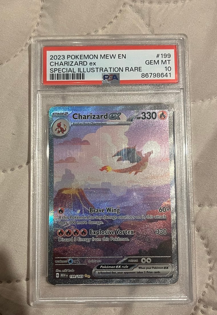 2023 Charizard PSA 10 - 199 Mew, Ophalen, Nieuw, Losse kaart, Foil