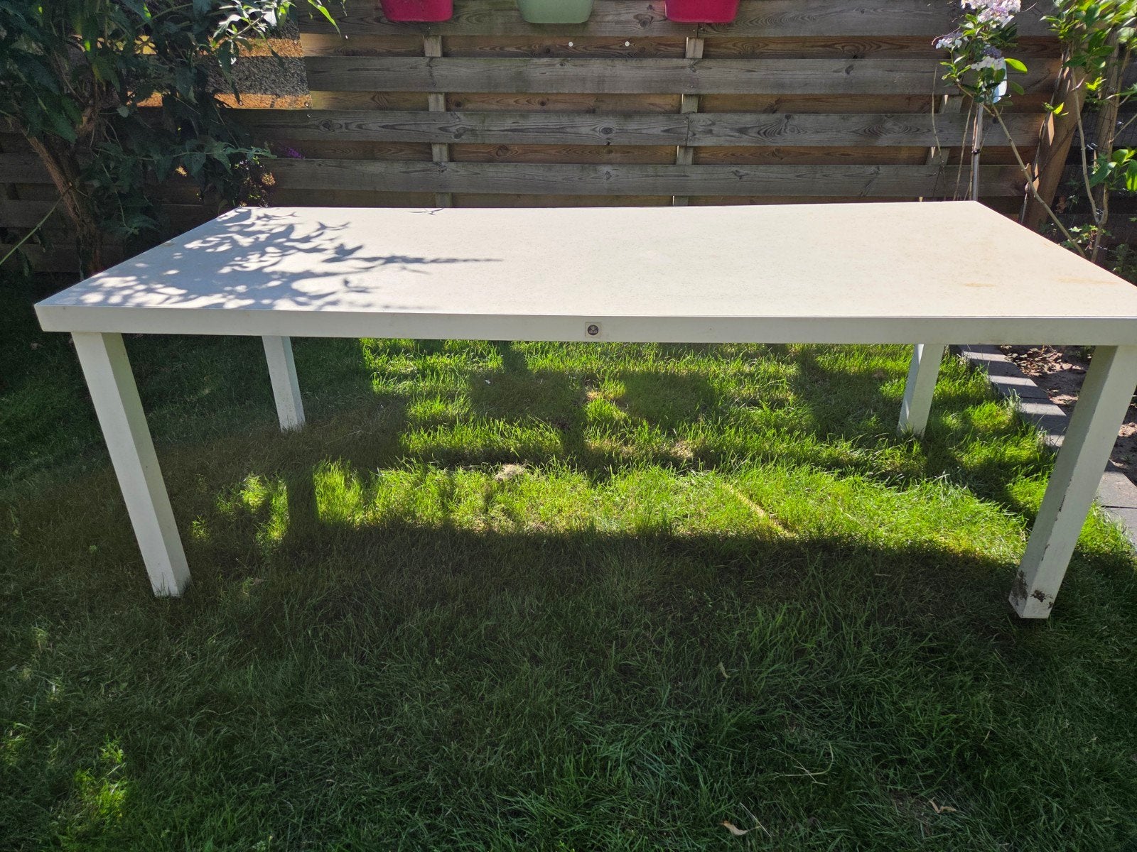Tuintafel 90x210cm - Ideaal voor buiten, Tuin en Terras, Tuintafels, Ophalen, Gebruikt, Rechthoekig, Overige materialen