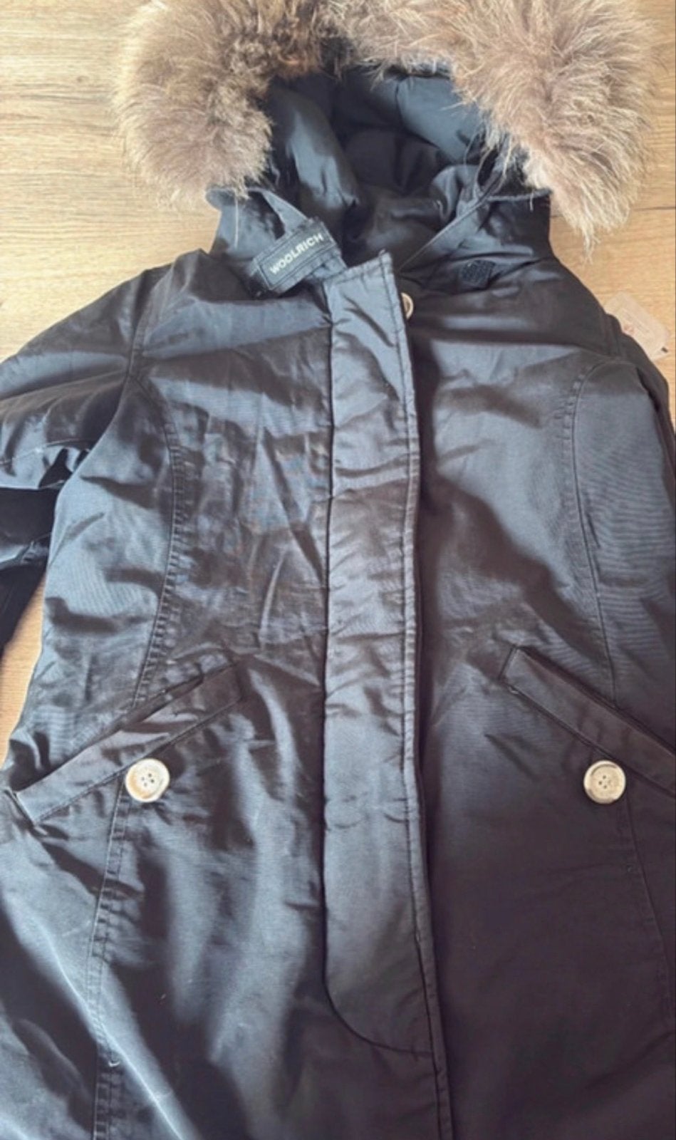 Woolrich winterjas met bontkraag - Zo goed als nieuw, Kleding | Dames, Jassen | Winter, Ophalen of Verzenden, Zo goed als nieuw