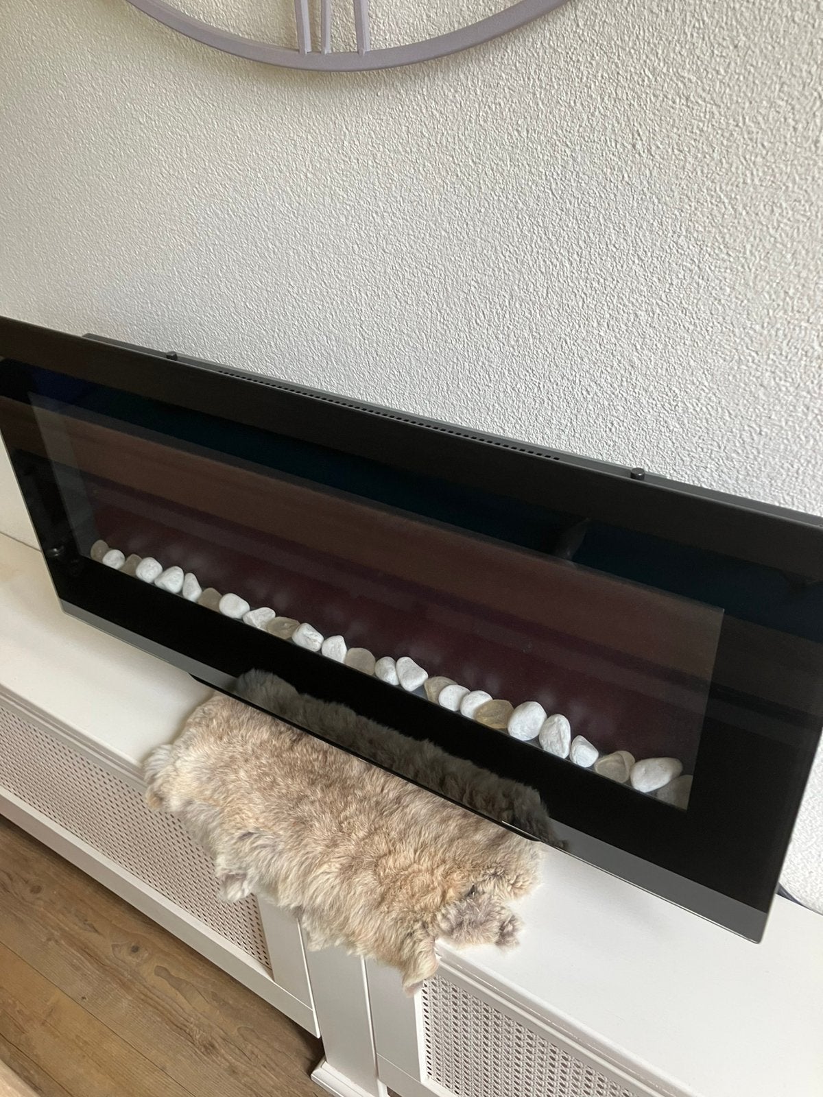 Elektrische sfeerhaard Zwart met 3 standen., Ophalen, Zo goed als nieuw, Vrijstaande haard, Elektrische haard