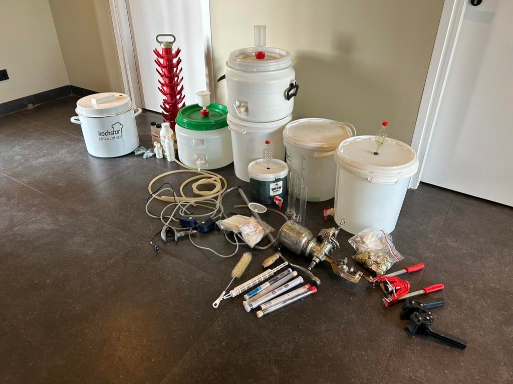 Bierbrouwset / startpakket – compleet met accessoires, Ophalen, Gebruikt
