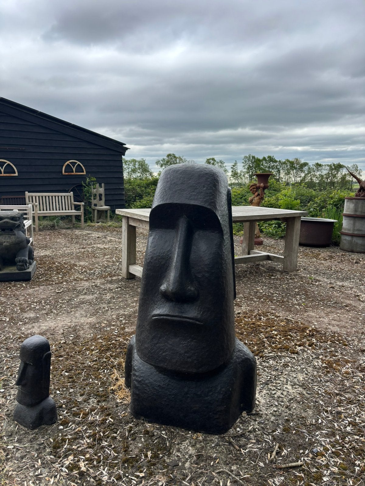 Moai Paaseiland beeld levensgroot kunstwerk eyecatcher, Ophalen, Steen, Hoevesteenwijkerwold@gmail.com, Hesselingendijk 1, 8341TP Steenwijkerwold