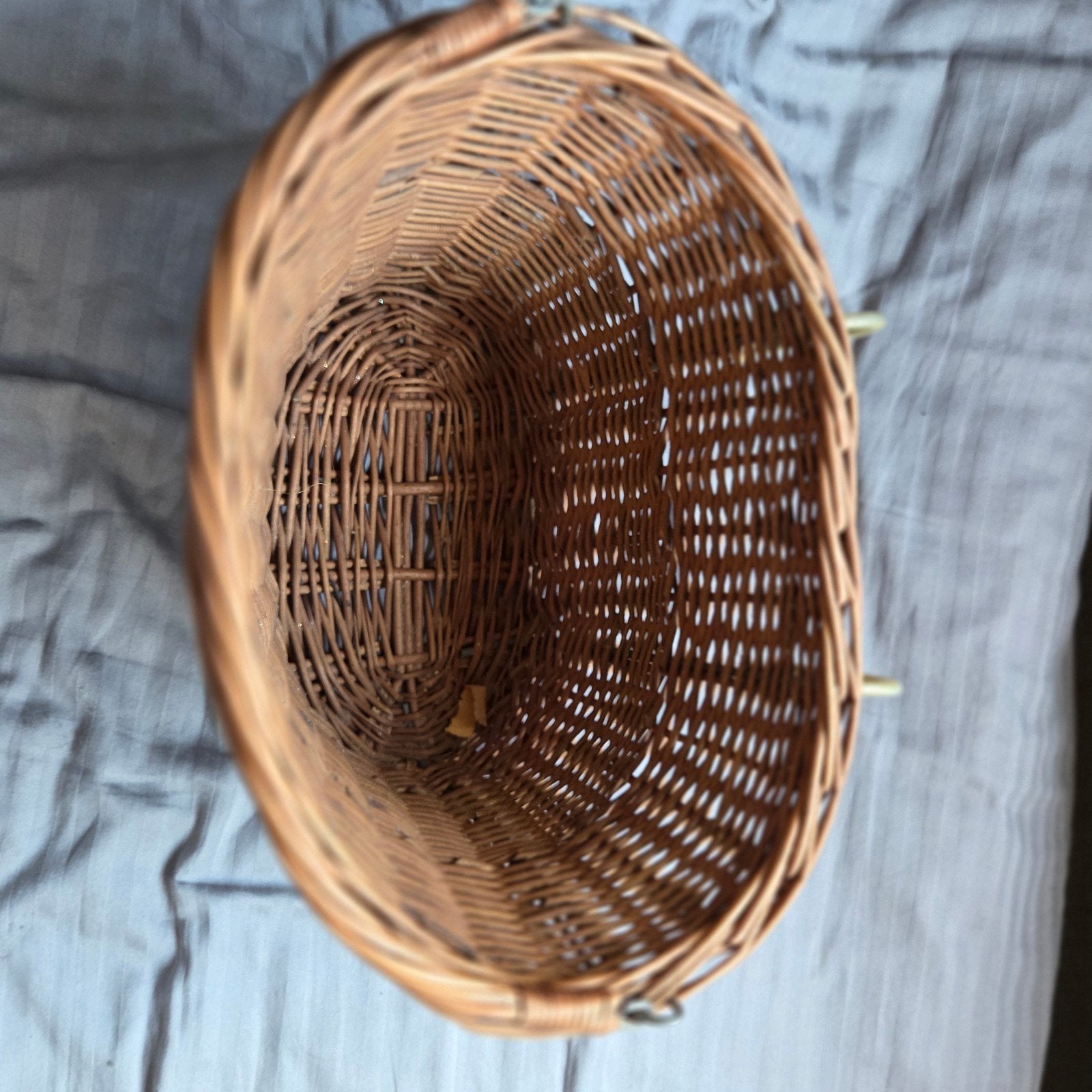 Kinder fietsmand - riet - 33x23x23 cm, Ophalen, Gebruikt, Fietsmand, Stuurbevestiging