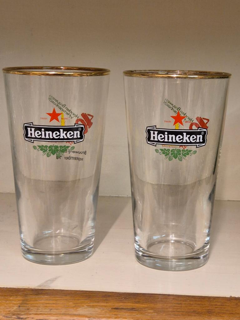Heineken glazen, Ophalen of Verzenden, Glas of Glazen, Heineken