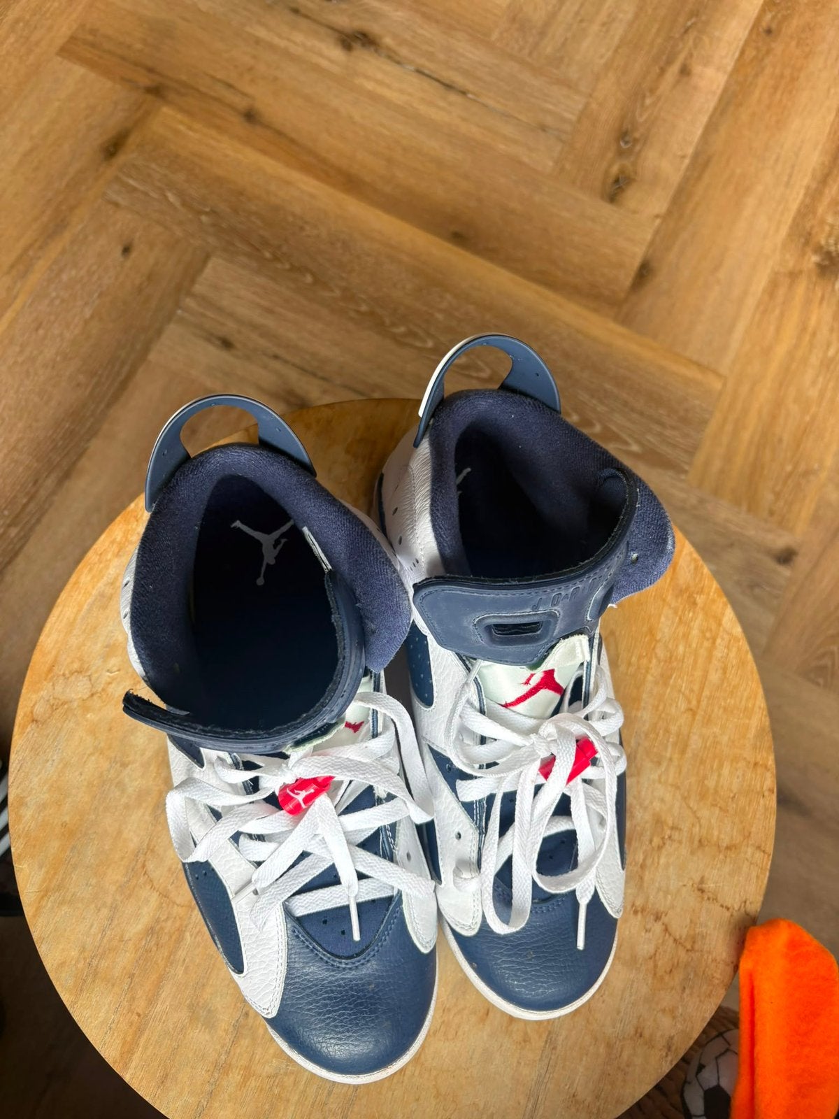 Nike air Jordan 6, Ophalen of Verzenden, Gedragen, Blauw, Sneakers of Gympen