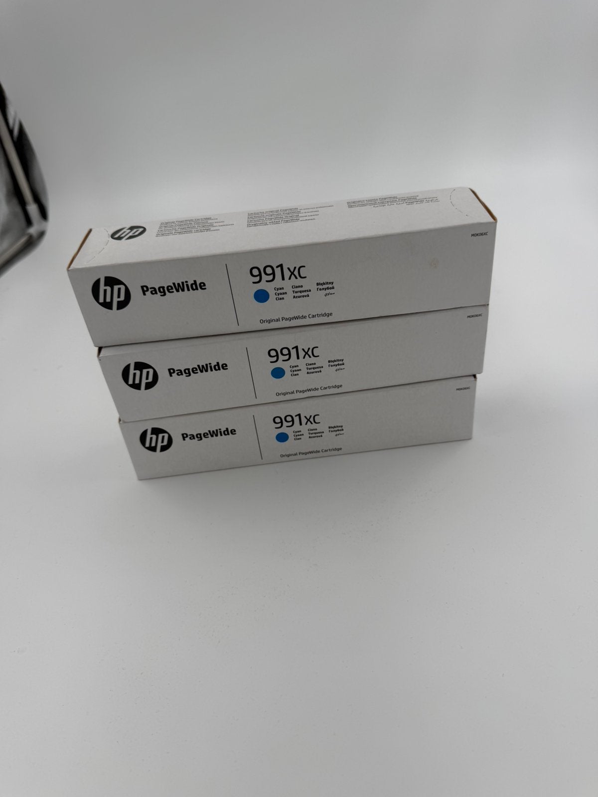 3x HP 991XC Cyan PageWide cartridge, Computers en Software, Ophalen of Verzenden, Zo goed als nieuw