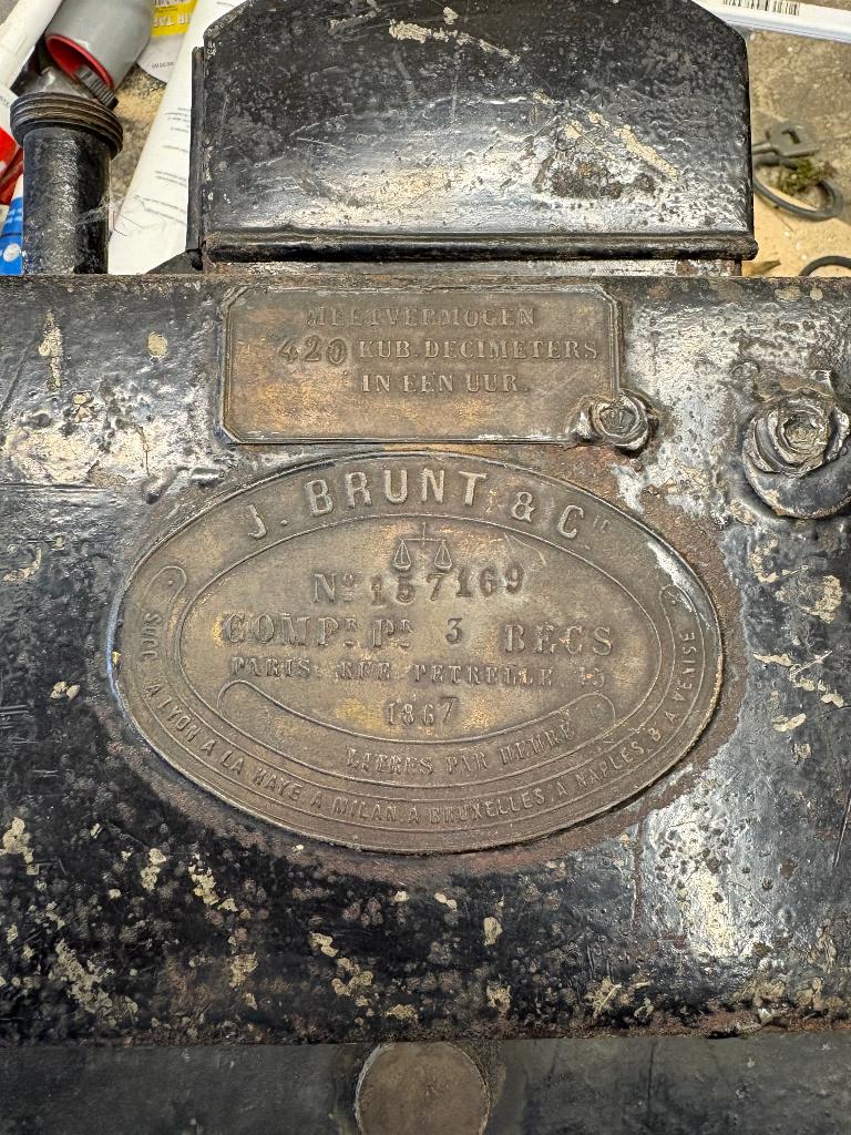 Gasmeter uit 1867., Ophalen, Gebruikt