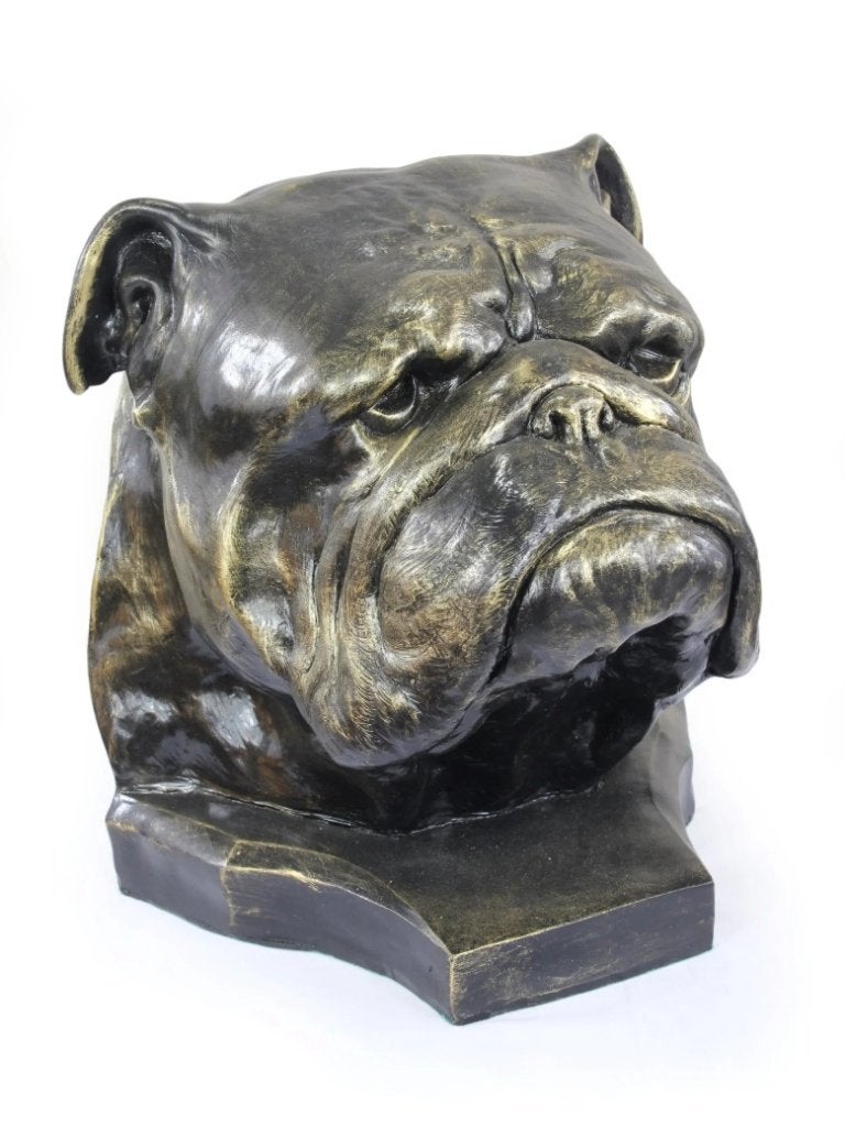Te koop beeld hoofd Engelse Bulldog, Verzamelen, Beelden en Beeldjes, Nieuw, Dier, Ophalen of Verzenden