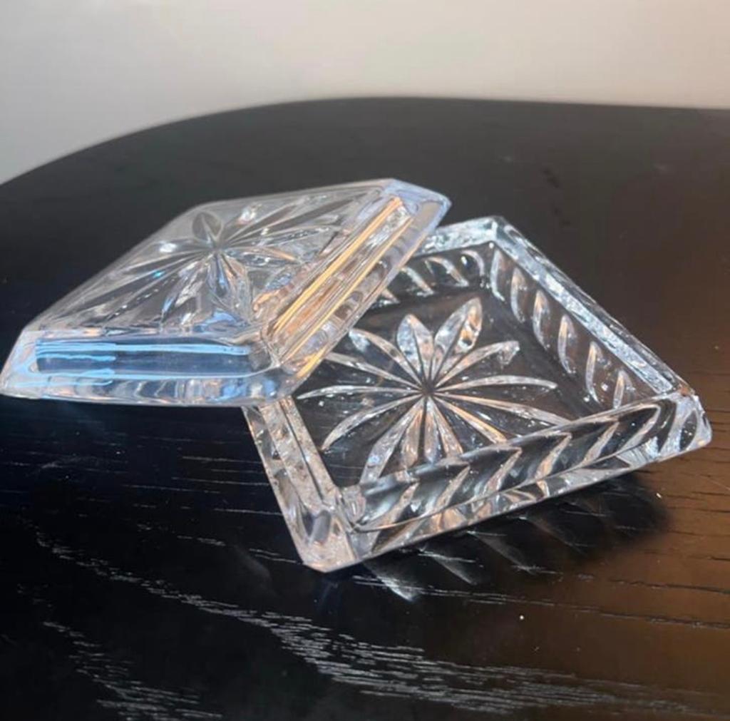 Vintage Kristallen Sieraden Bakje - Vierkant, Ophalen of Verzenden
