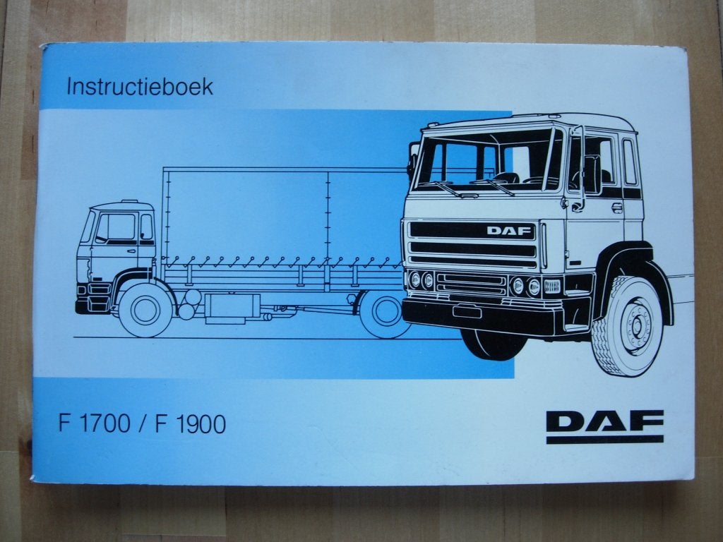 DAF 1700 & 1900 Instructieboek 1990 – Handleiding, Ophalen of Verzenden