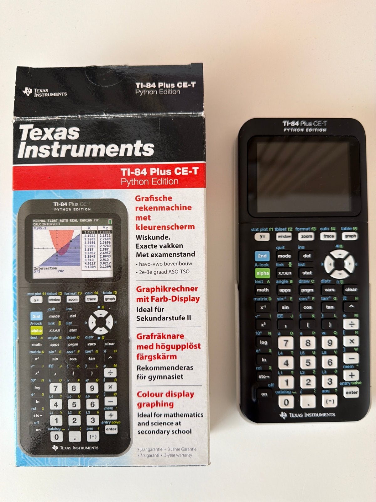 Texas Instruments grafische rekenmachine TI-84 plus CE-T, Diversen, Rekenmachines, Ophalen of Verzenden, Grafische rekenmachine