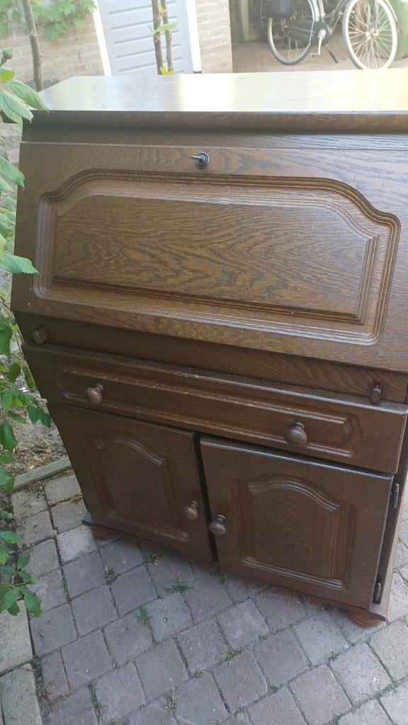 Houten vintage bureau., Ophalen of Verzenden, Gebruikt
