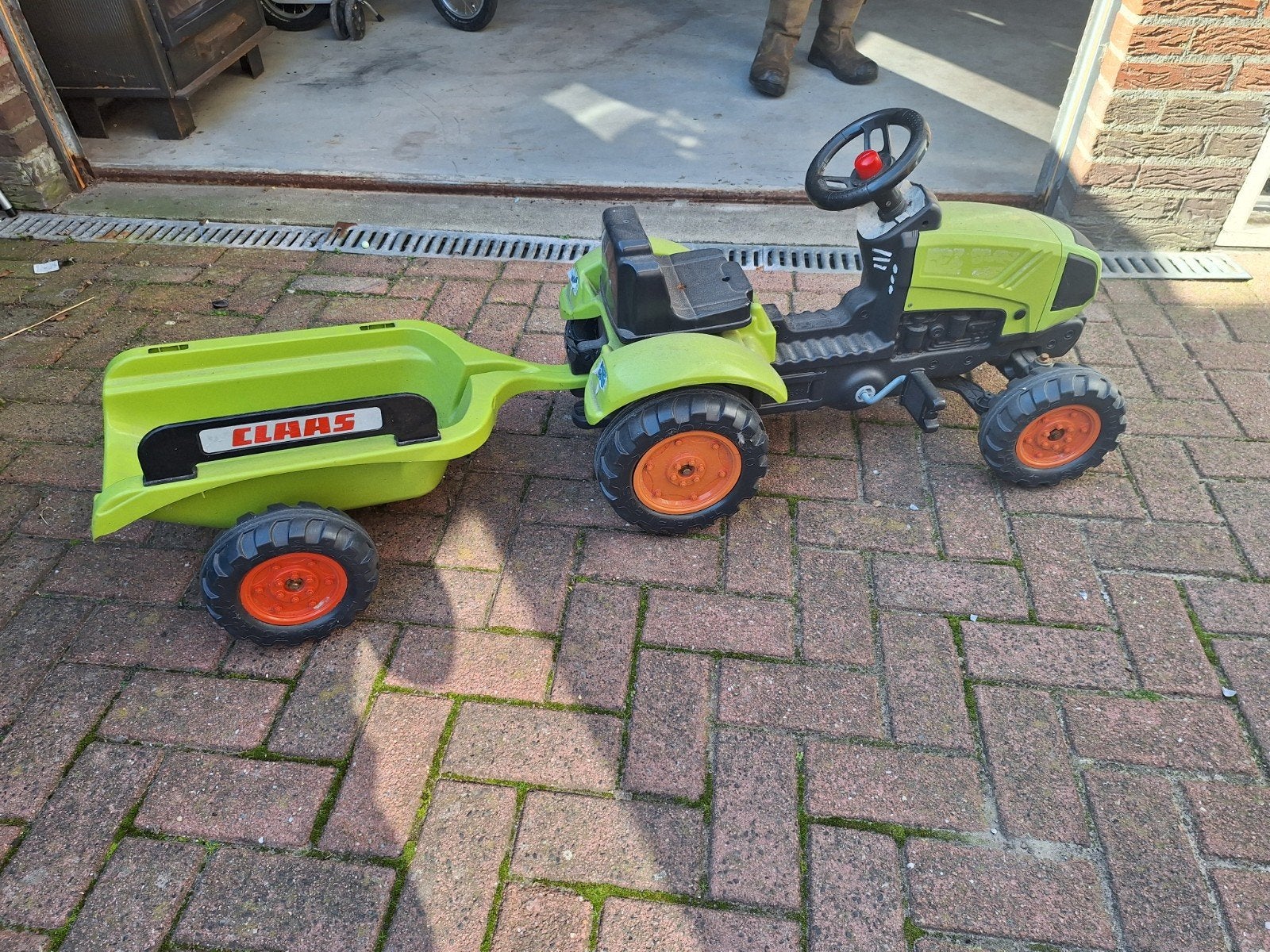 Claas traptrekker met aanhanger - Groen, Ophalen, Gebruikt, Trapvoertuig
