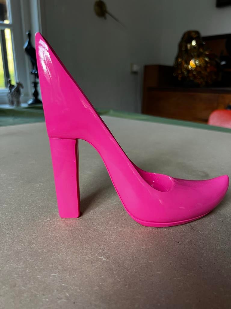 Decoratieve roze schoen/pump wanddecoratie, Ophalen of Verzenden, Gebruikt, Roze