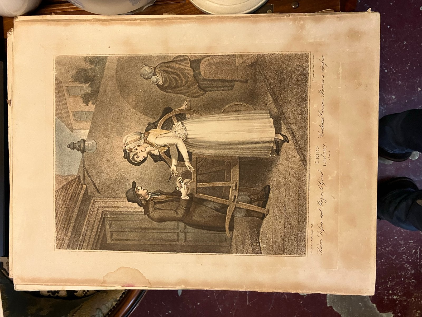 Set van 12 oude litho's 'Cries of London', Dagelijks leven, 1800 - 1899, Ophalen of Verzenden, Origineel