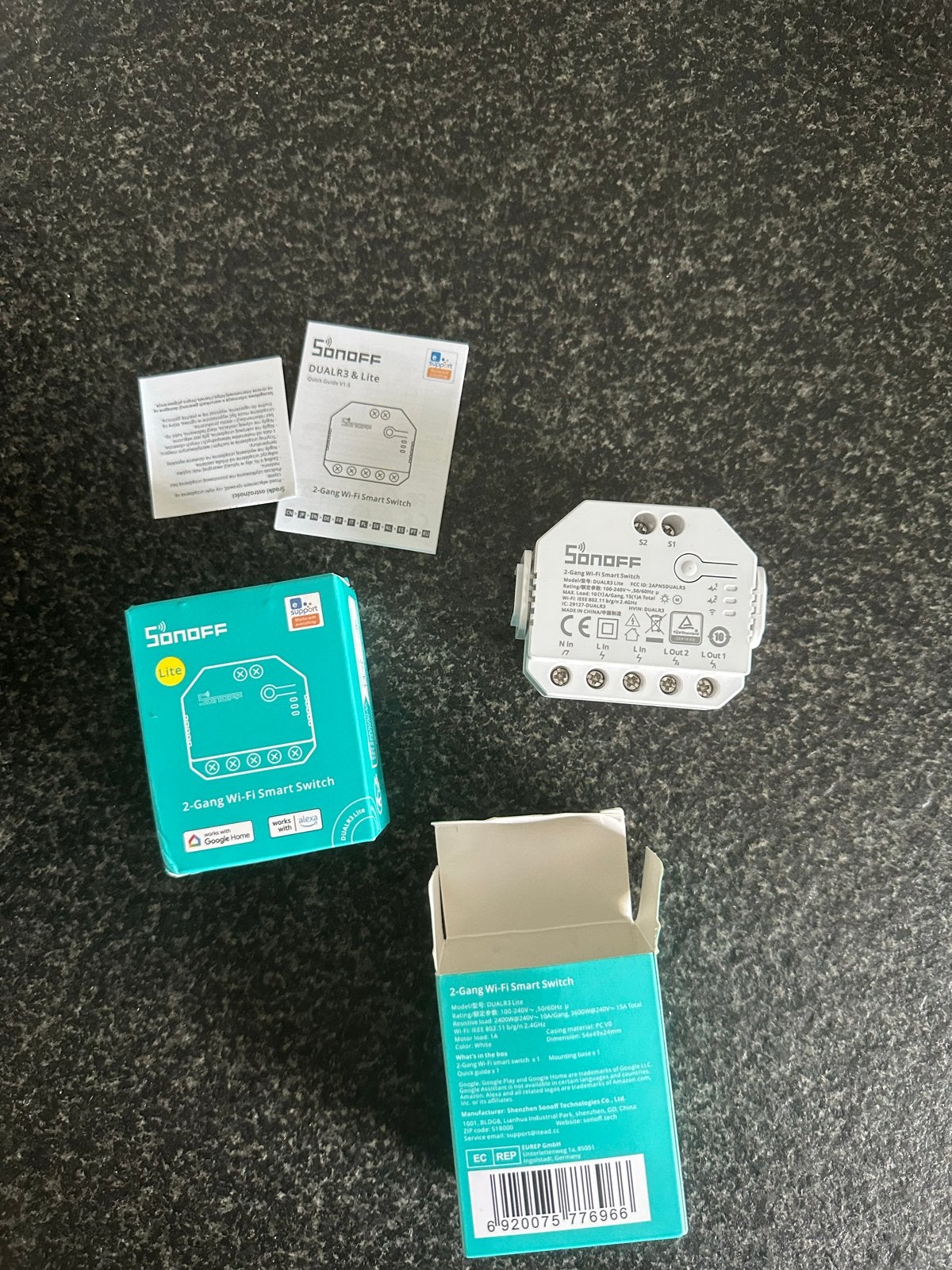 Sonoff DUALR3 Lite 2-Gang Wi-Fi Smart Switch (2 stuks), Ophalen of Verzenden, Nieuw