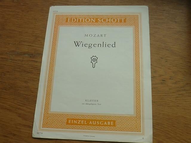 Mozart - wiegenlied - voor piano, Gebruikt, Klassiek, Ophalen of Verzenden, Artiest of Componist